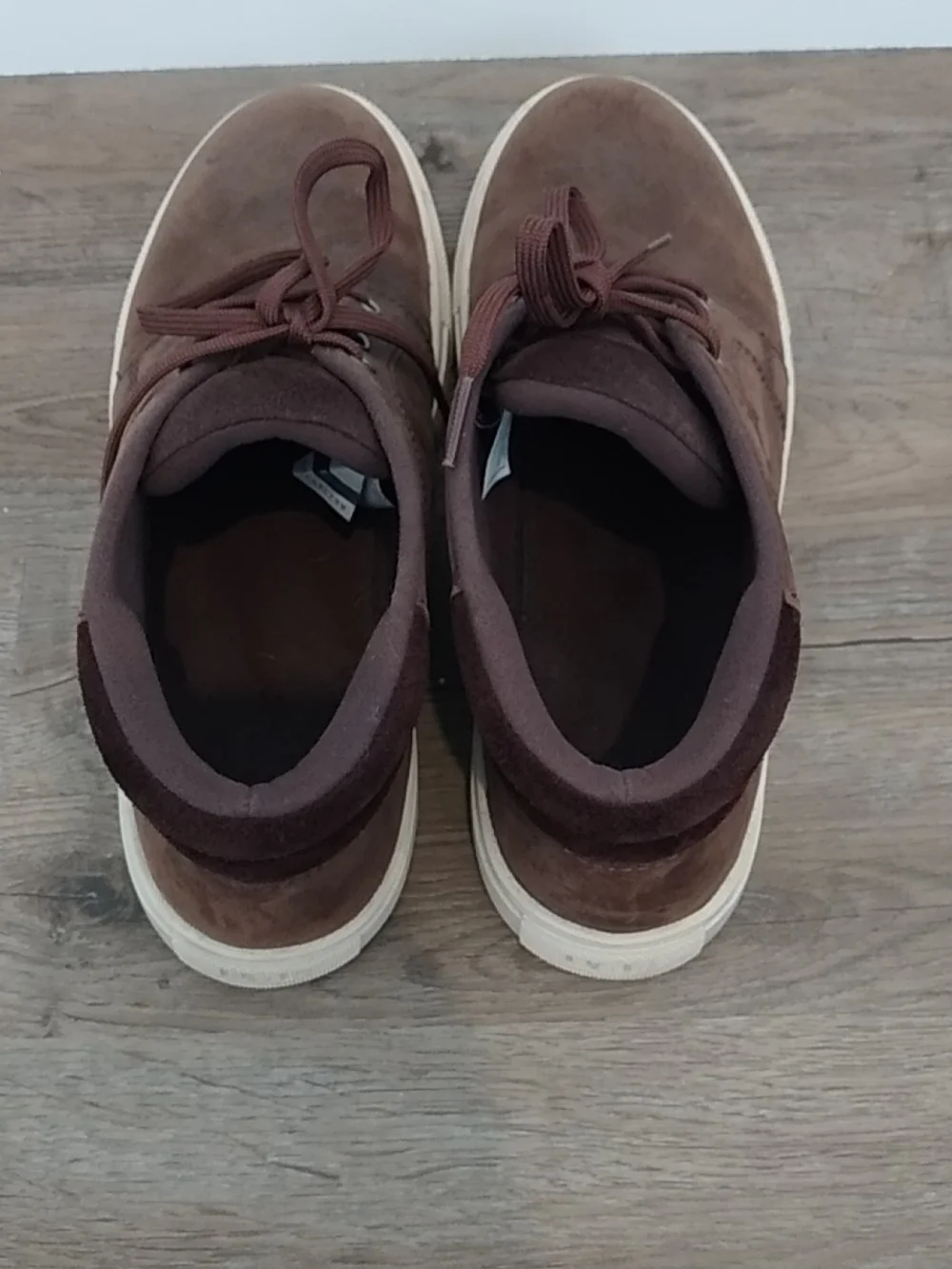 Ugg Men's Brown Leather/Suede Chukka Weather Sneakers Casual Lace-Up Waterproof